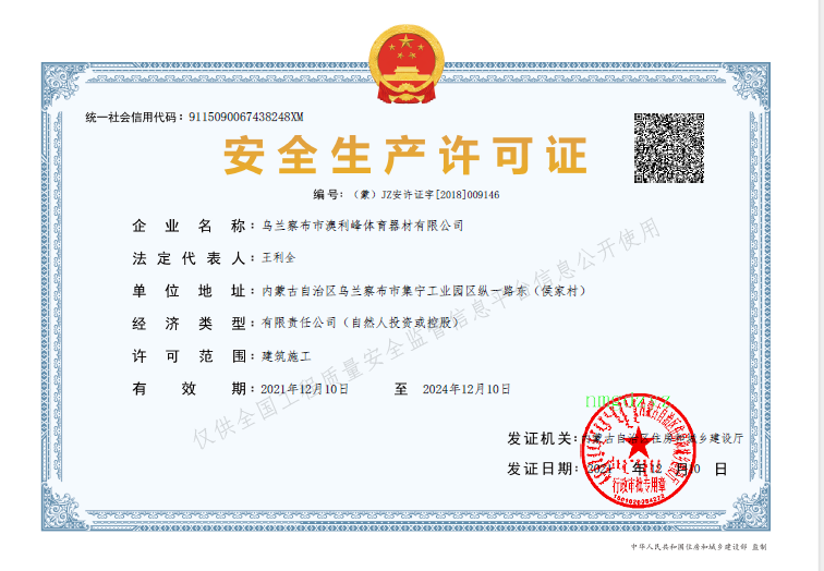 Safety Production License